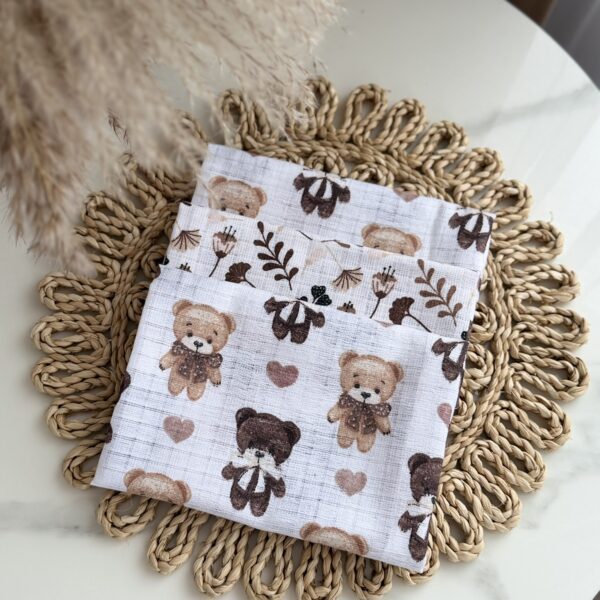 Merliukai kūdikiams – Meškiukai su gėlytėmis