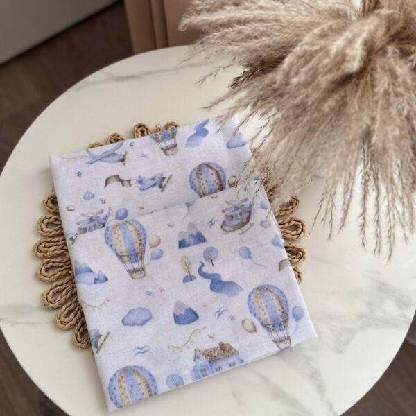 Flaneliniai vystyklai kūdikiams – Oro balionai 80x80cm