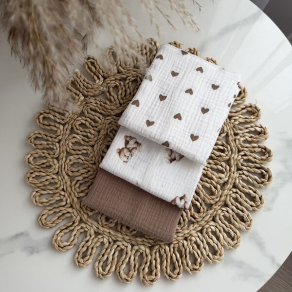 Muslino merliukai kūdikiams – Rinkinys Nr. 4