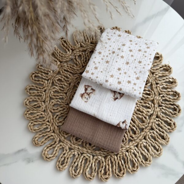 Muslino merliukai kūdikiams – Rinkinys Nr. 3