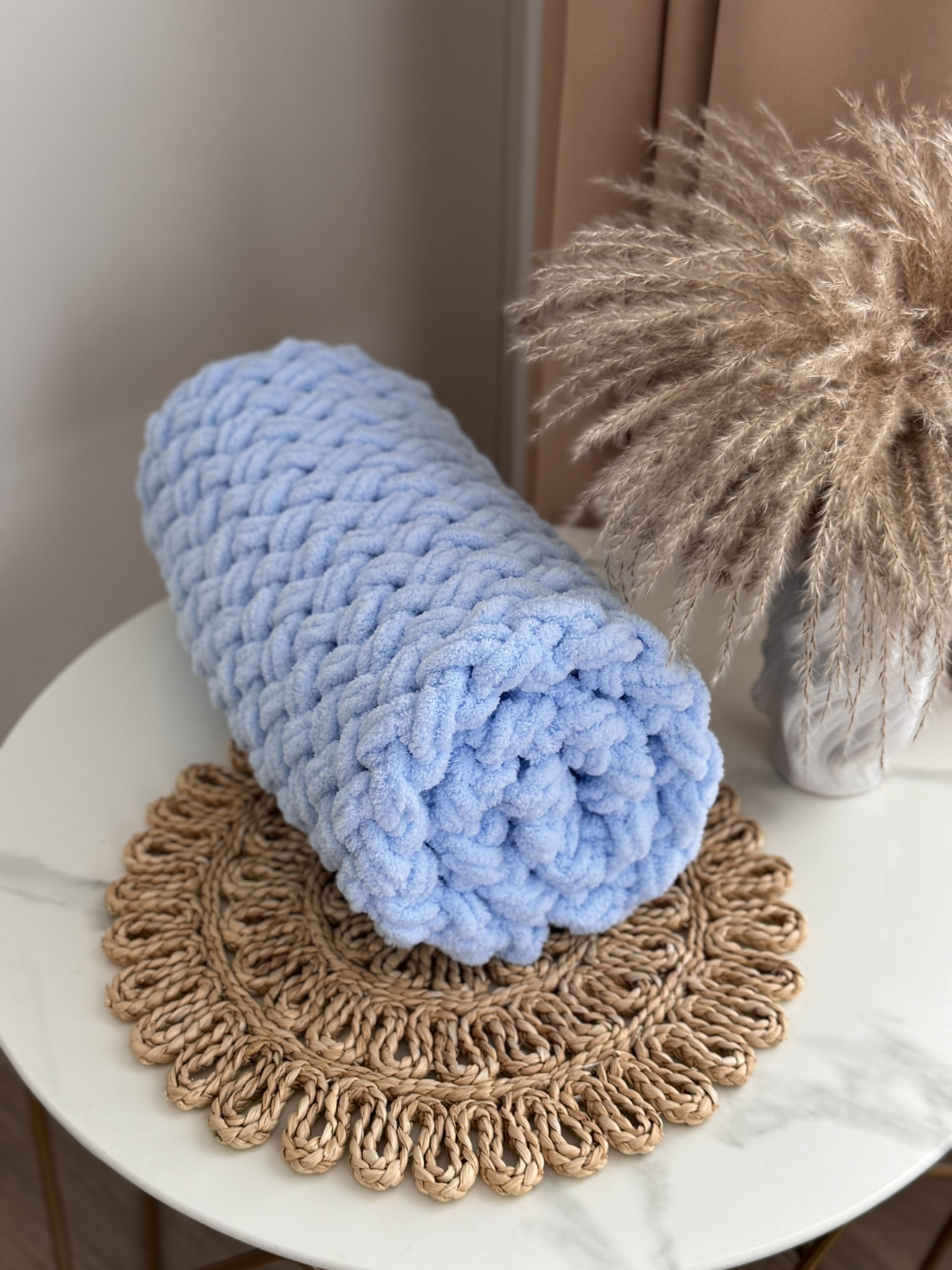 puffy pledas Žydras puffy pledas Žydras